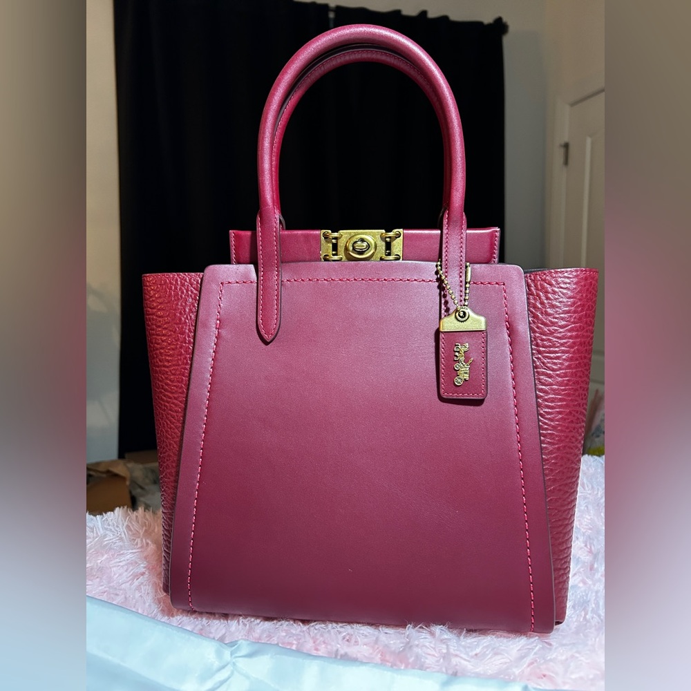 COACH TROUPE TOTE/DEEP RED - Picture 2 of 11